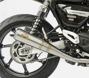 スピードツイン1200 サイレンサーマフラー 左 2204427 トライアンフ(TRIUMPH) 純正  バイク 部品 トライアンフ SPEEDTWIN コケキズ無し 品薄 車検 Genuine:22316462