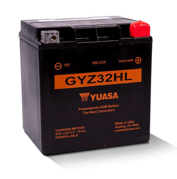 YUASA 12Vメンテナンスフリー・バッテリー（AGM） GYZ32HL-01