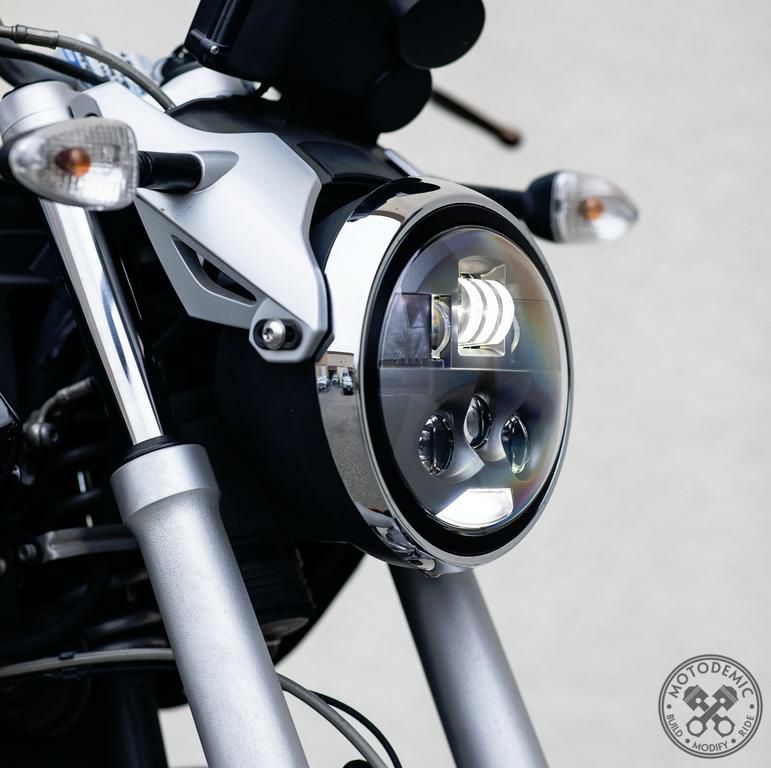 MOTODEMIC EVO-S LED ヘッドライト クラシック R1200R 06-14 グラファイト-