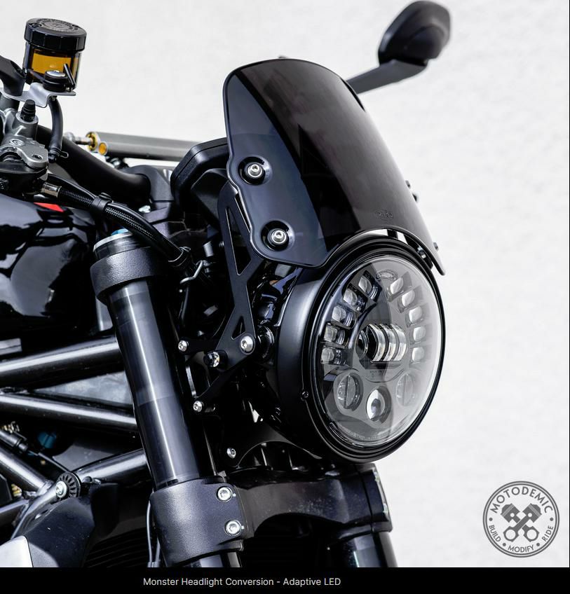 MOTODEMIC EVO-S LED ヘッドライト Monster 821/1200 グラファイト-06