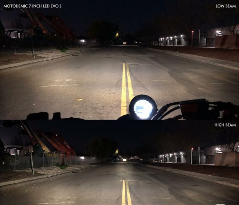 MOTODEMIC LED ヘッドライト EVOスタンダード グラファイト アップグレード ヤマハ XSR700 | バイクカスタムパーツ専門店  モトパーツ(MOTO PARTS)