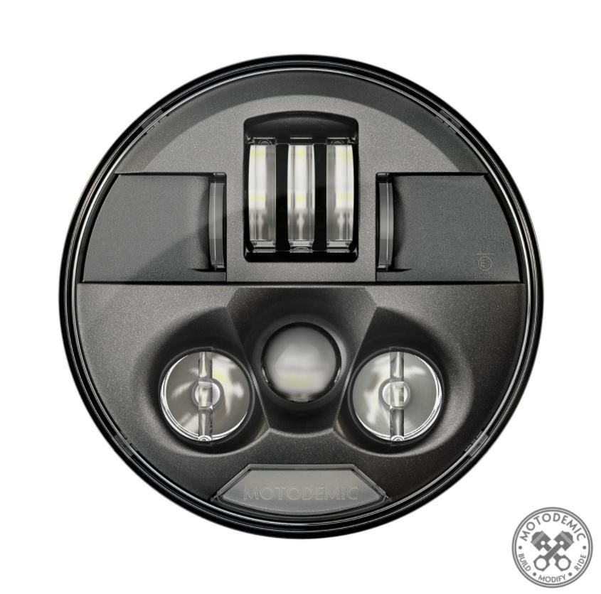MOTODEMIC ７インチ EVOスタンダード LEDヘッドライト グラファイト ヤマハ XSR900-02