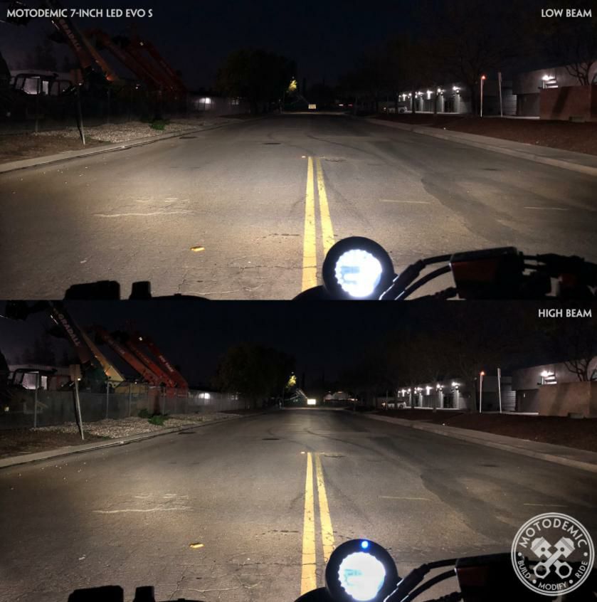 MOTODEMIC LED ヘッドライト EVOスタンダード ブラック Triumph Bonneville, Thruxton-04