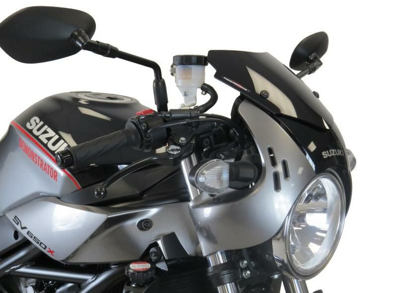 POWERBRONZE スクリーン SV650X ソリッドブラック | バイクカスタム 