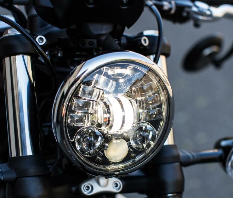 MOTODEMIC Adaptive LED ヘッドライト ブラック Triumph Bobber Black/Speedｍaster 2018～-01