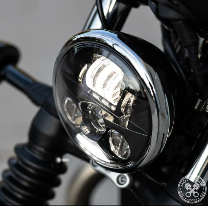 MOTODEMIC EVO スタンダード LED ヘッドライト ブラック Triumph Bobber Black/Speedｍaster 2018～-01