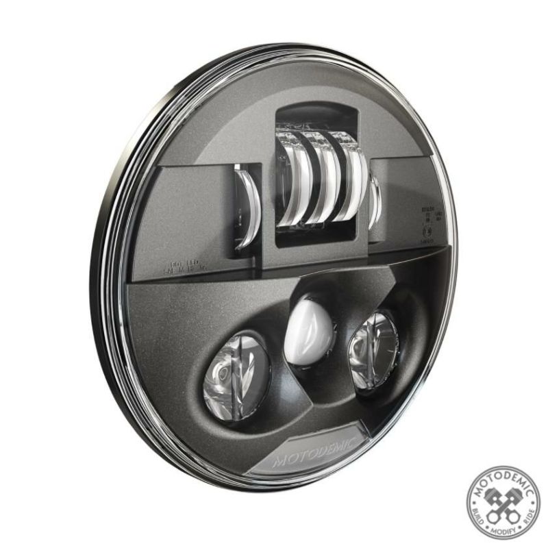 MOTODEMIC LED ヘッドライト EVO スタンダード グラファイト Triumph