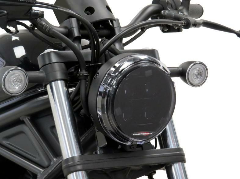 POWERBRONZE ヘッドライトプロテクター レブル250/500 17- ダークスモーク-02