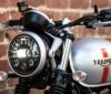 MOTODEMIC Adaptive LED ヘッドライト ブラック Triumph Street Cup-01