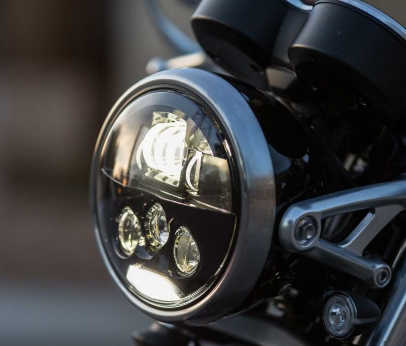 MOTODEMIC LED ヘッドライト EVO スタンダード ブラック Triumph Street Cup-01