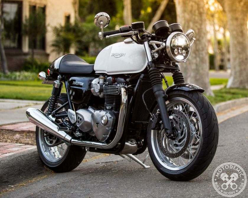 MOTODEMIC LED ヘッドライト EVO スタンダード ブラック Triumph Street Cup-04