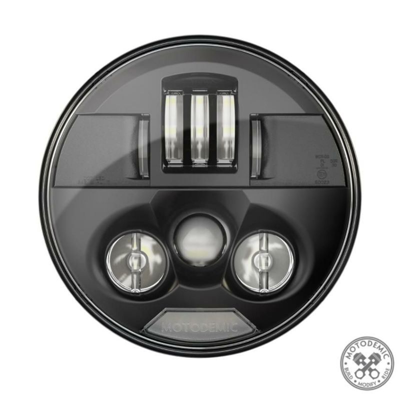 MOTODEMIC LED ヘッドライト EVO スタンダード ブラック Triumph