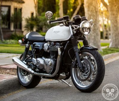 MOTODEMIC LED ヘッドライト EVO スタンダード グラファイト Triumph Street Twin