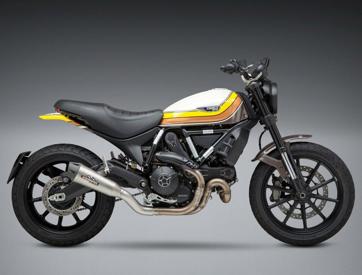 ヨシムラUSA R-34 スリップオン ステンレスマフラー Ducati Scrambler-02