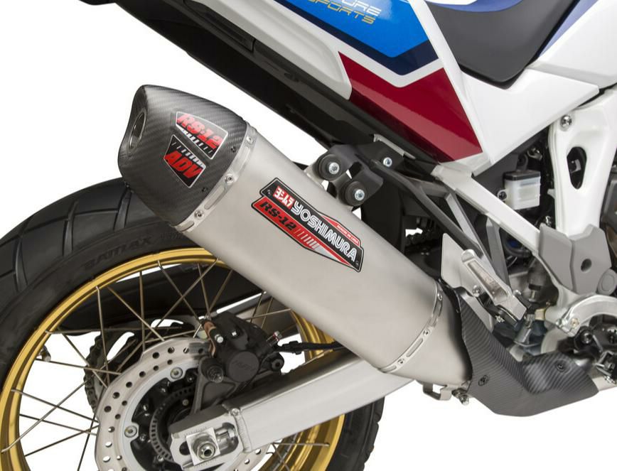 ヨシムラUSA RS12 ステンレス カーボン スリップオン マフラー ホンダ アフリカツイン Africa Twin バイクカスタム