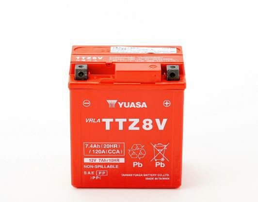台湾YUASA バッテリー YTZ8V/GTZ8V互換 液入 充電済 TTZ8V-01