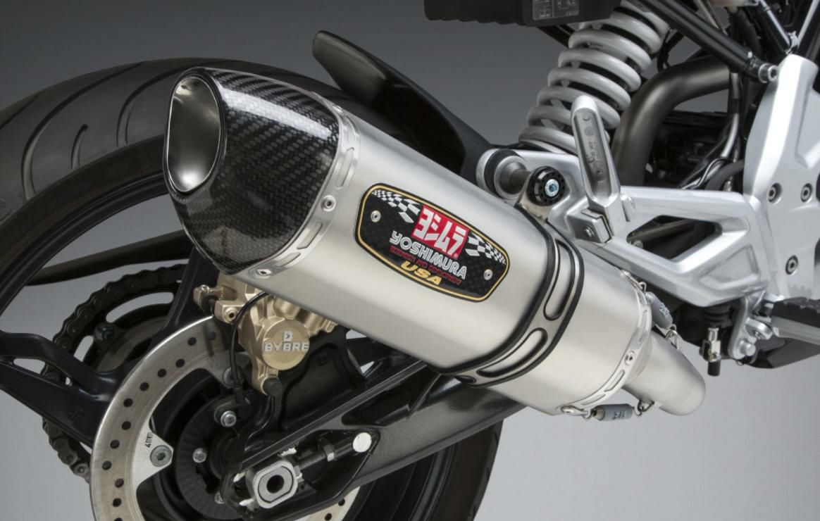 ヨシムラUSA R-77 ステンレス フルエキゾースト マフラー BMW G310 R/GS-01