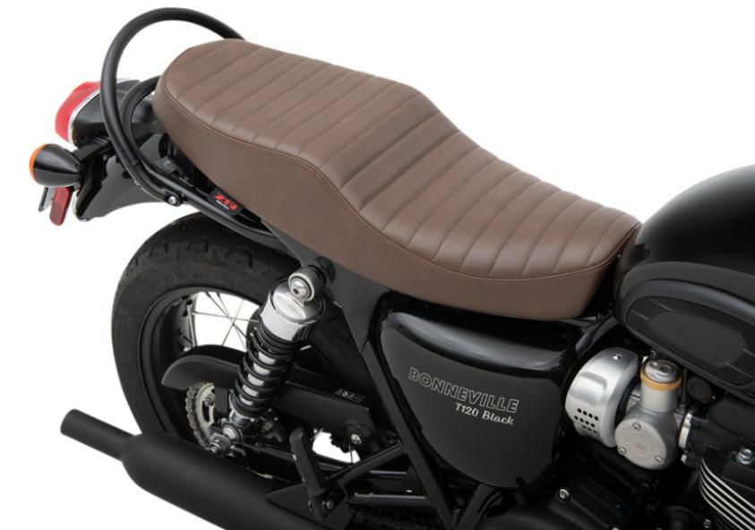 Z1R シート クラシック タックロール ブラウン トライアンフ T100, T120, Street Twin, Street Scrambler 水冷-01