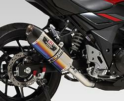 YOSHIMURA(ヨシムラ) スリップオンマフラー・R-77S・サイクロン・EXPORT SPEC・政府認証・GSX-250R・17-・カーボンエンド/チタンブルー-01