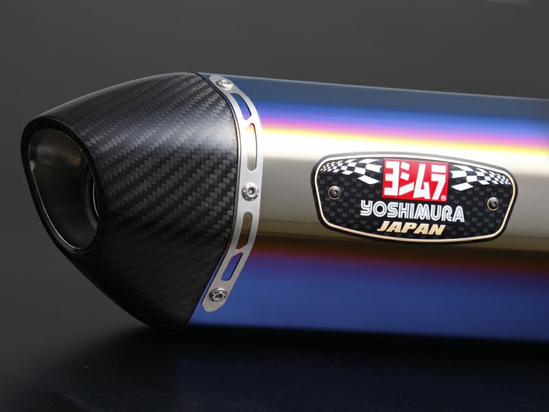 YOSHIMURA(ヨシムラ) スリップオンマフラー・R-77S・サイクロン・EXPORT SPEC・政府認証・GSX-250R・17-・カーボンエンド/チタンブルー-04