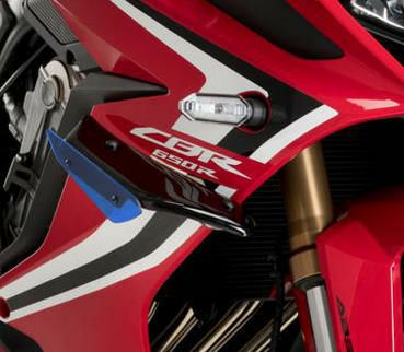 Puig(プーチ) ウイングレット・ダウンフォース・スポイラー・CBR650R・19-20・ブルー | バイクカスタムパーツ専門店  モトパーツ(MOTO PARTS)