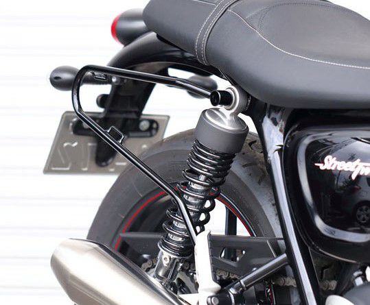 KIJIMA キジマ サイド バッグ サポート ブラック トライアンフ T100/T120, STREET TWIN 2016～-01