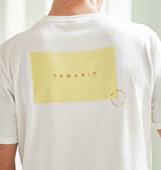 TAMARIT Put your prisa out Tシャツ ホワイト-01