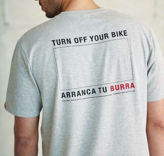 TAMARIT Arranca tu burra Tシャツ グレー-01