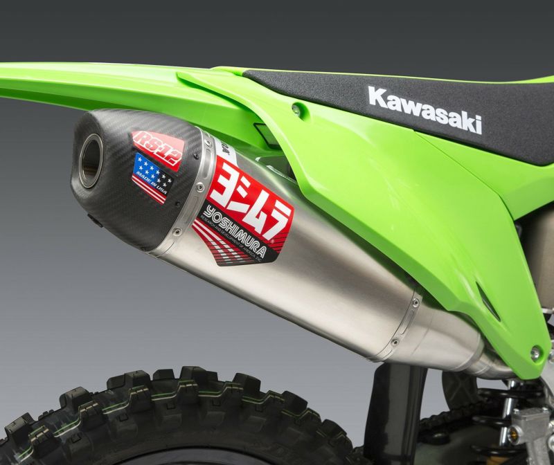 ヨシムラUSA  RS-12 ステンレス アルミ フルエキゾースト マフラー カワサキ KX250F/X-01