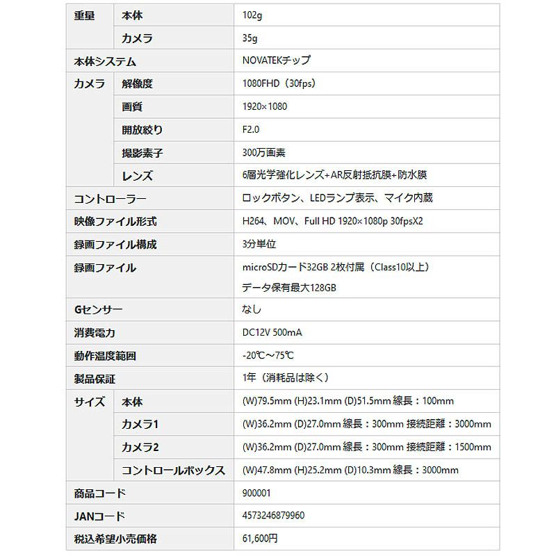 アストロ ASTRO スコーピオ モーターサイクル用ドライブレコーダー