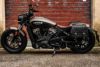 エンズクォイオ(Endscuoio) Cherokee レザーサイドバッグ ブラック 左側 Indian Scout Bobber インディアン-02