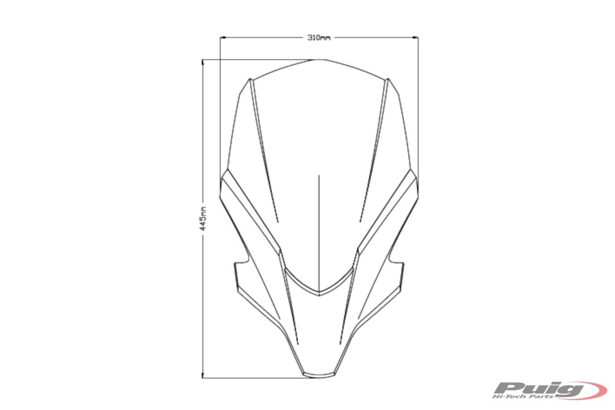 プーチ(Puig) ・New Generation Touring・ウインドシールド スクリーン・MT-07 2021-・ダークスモーク-11