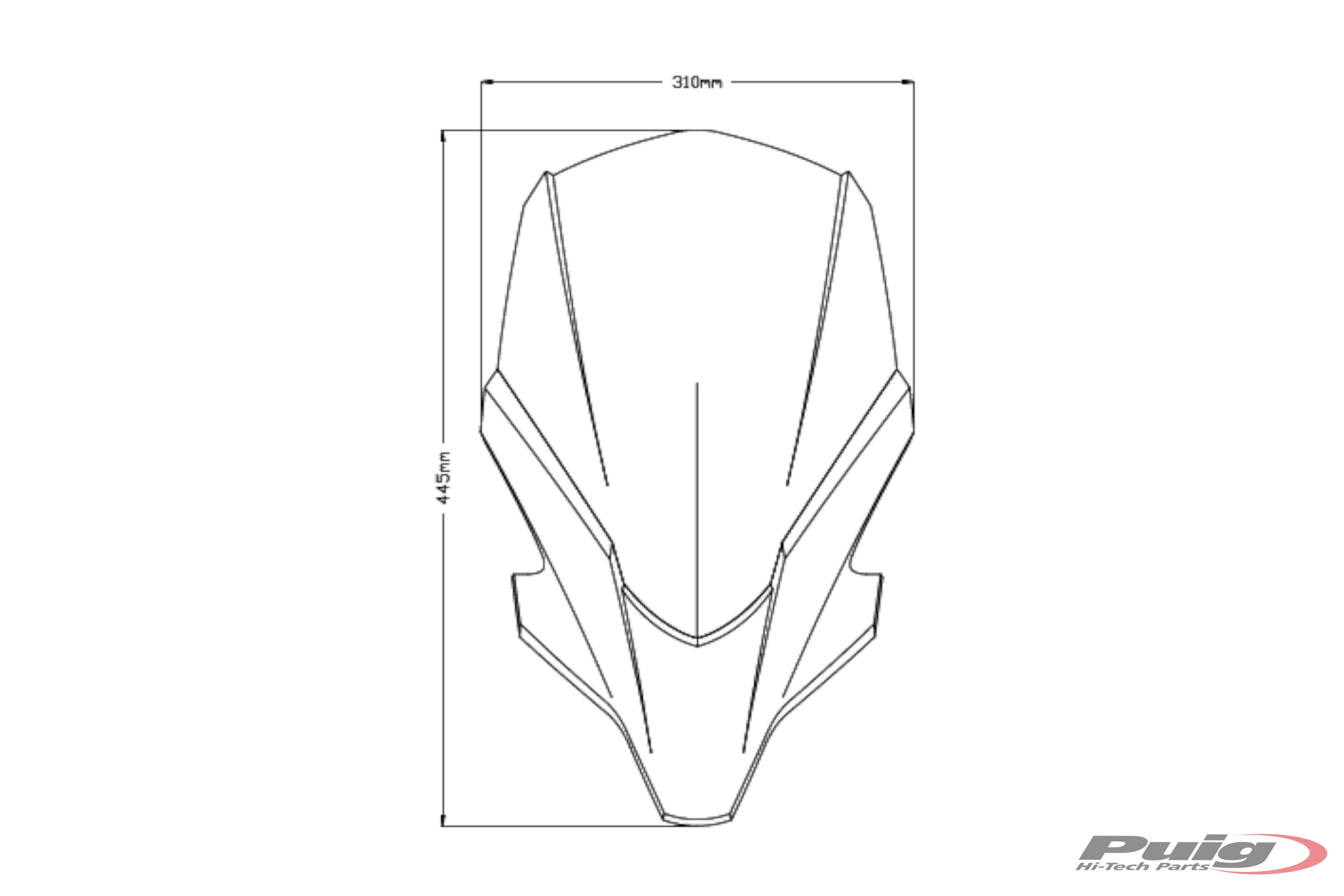 プーチ(Puig) ・New Generation Touring・ウインドシールド スクリーン・MT-07 2021-・ブラック-11