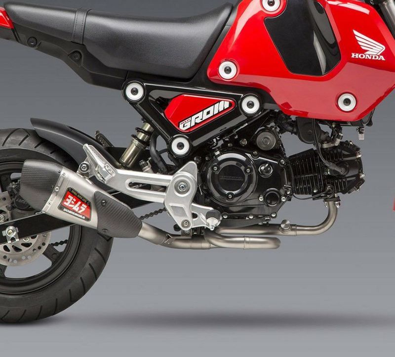 超歓迎国産希望即決は送料無料！グロムUSヨシムラ　HONDA GROM 2017-19 RACE MINI RS-2 SS-CF-SS WORKS FINISH箱あり美品 マフラー本体（社外）