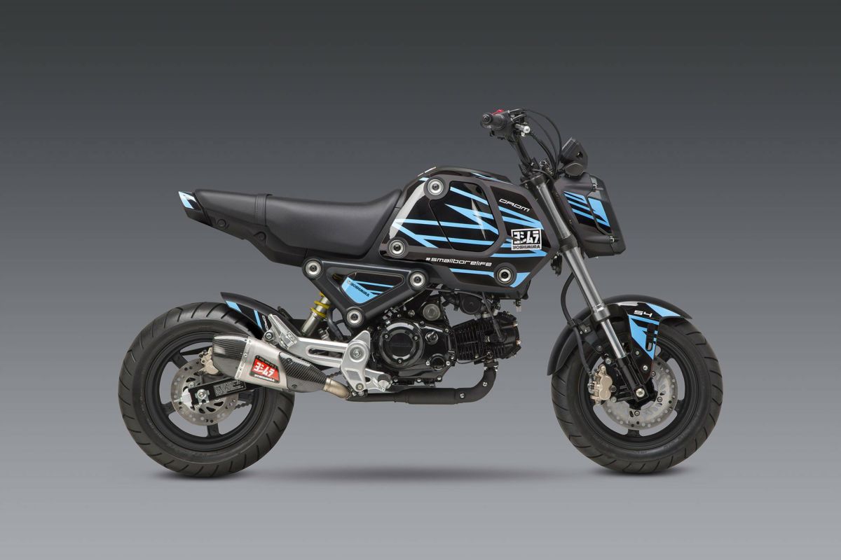 ヨシムラUSA グラフィックキット エッジ ブルー デカール ホンダ Grom グロム-02