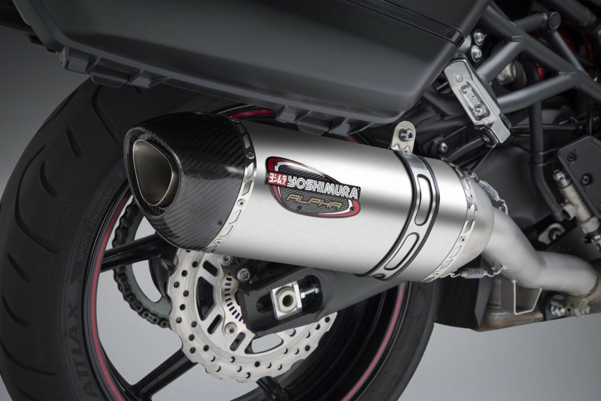 ヨシムラUSA アルファ ストリート スリップオン マフラー カワサキ Versys 1000-01