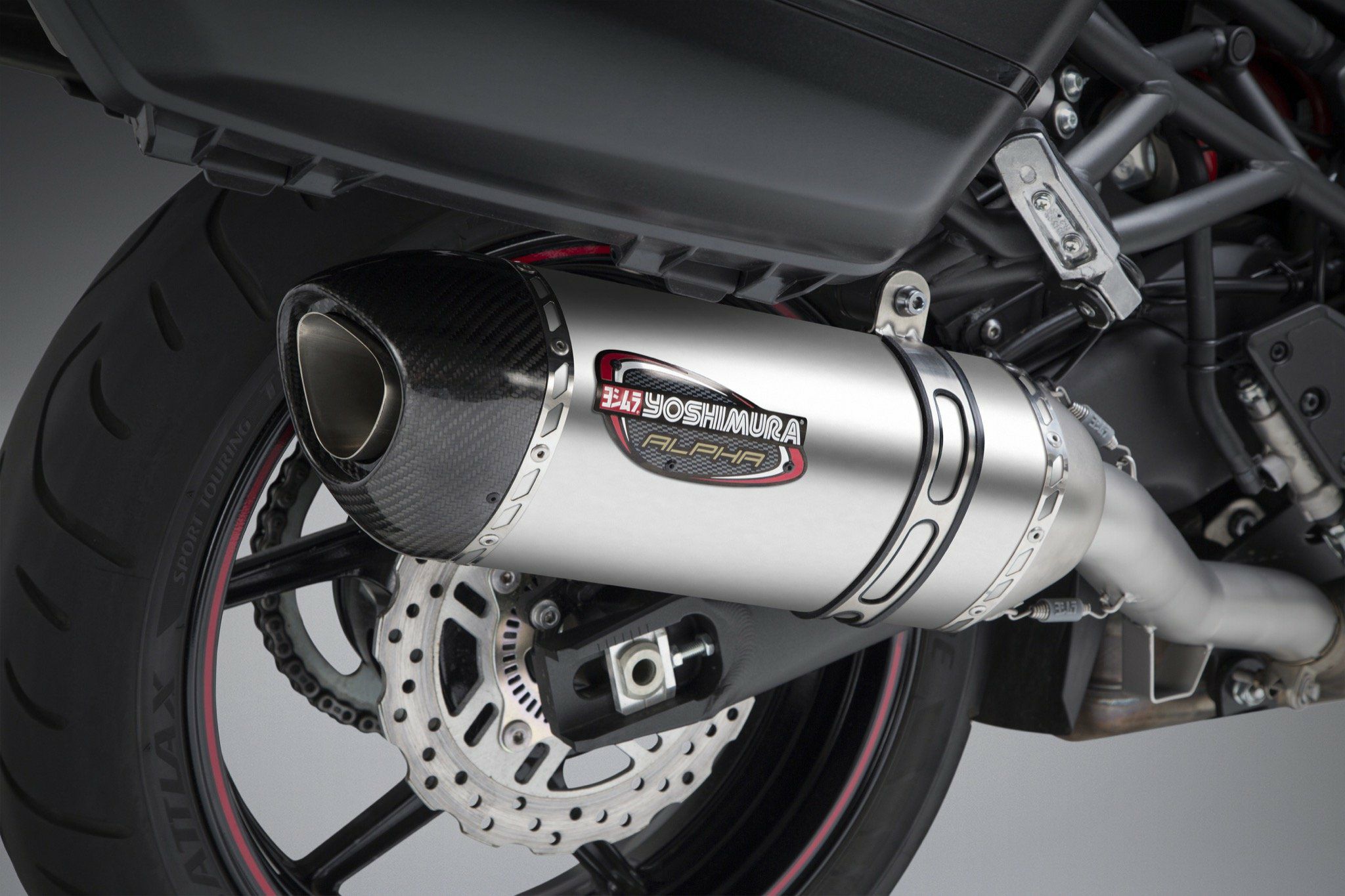 ヨシムラUSA アルファ ストリート スリップオン マフラー カワサキ Versys 1000-01