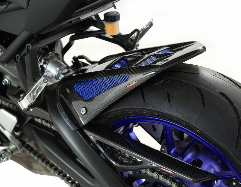 POWERBRONZE リア フェンダー カーボン/ブルー HUGGER ヤマハ MT-09,FZ 