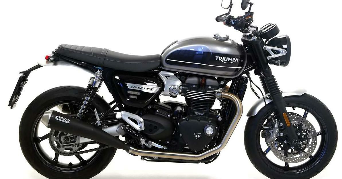 ARROW (アロー) スリップオン マフラー トライアンフ スピードツイン スラクストン 2016- EC/ECE規格 ブラック-02