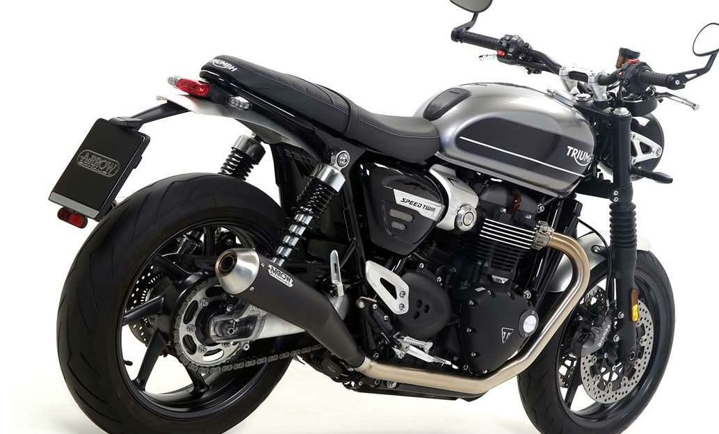 ARROW (アロー) スリップオン マフラー トライアンフ スピードツイン スラクストン 2016- EC/ECE規格 ブラック-03