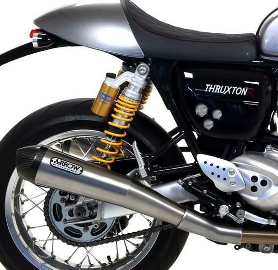 ARROW (アロー) スリップオン マフラー トライアンフ スピードツイン スラクストン 2016- EC/ECE規格 カーボンエンドキャップ-01