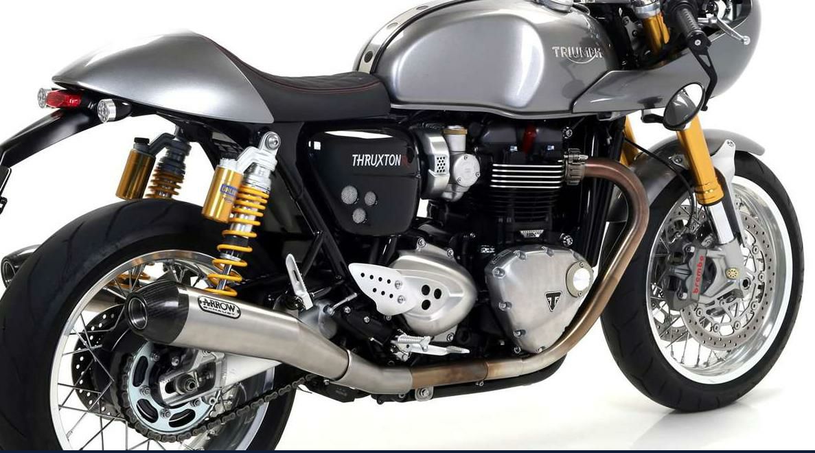 ARROW (アロー) スリップオン マフラー トライアンフ スピードツイン スラクストン 2016- EC/ECE規格 カーボンエンドキャップ-03