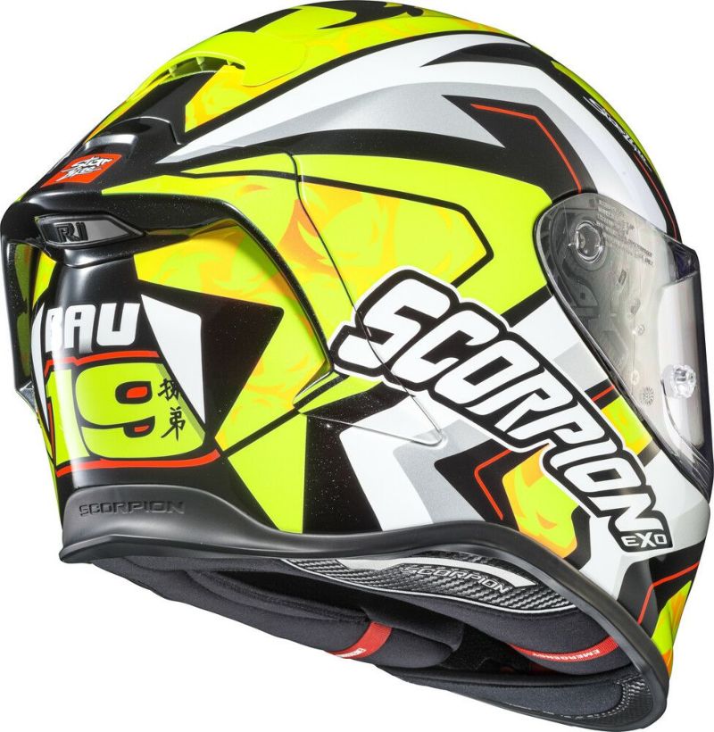 SCORPION(スコーピオン) EXO-R1ヘルメット AirAlvaro Bautista/バウティスタ YELLOW レプリカモデル