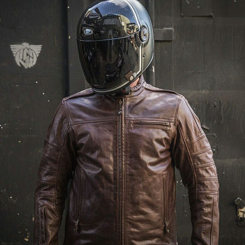 Roland Sands Design RONIN メンズ・レザージャケット タバコブラウン 