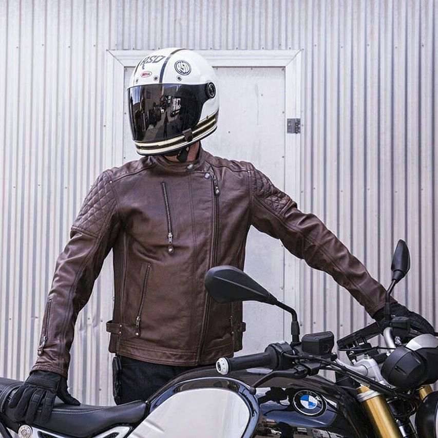 Roland Sands Design CLASH メンズ・レザージャケット タバコブラウン 