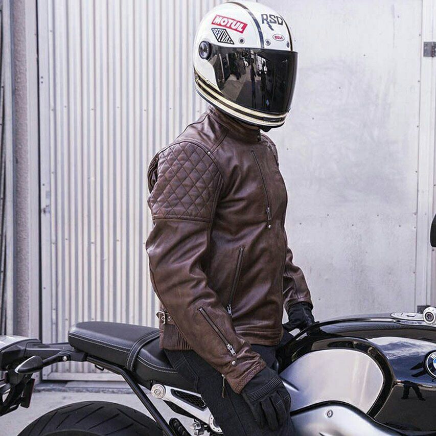 Roland Sands Design CLASH メンズ・レザージャケット タバコブラウン 