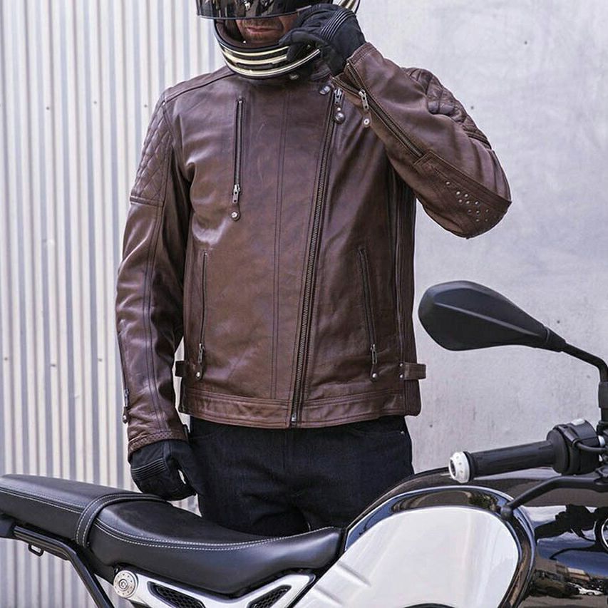 Roland Sands Design CLASH メンズ・レザージャケット タバコブラウン 