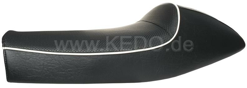 KEDO ケドー クラシックレーサー ソロシート 白パイピング ヤマハ SR400/500-03