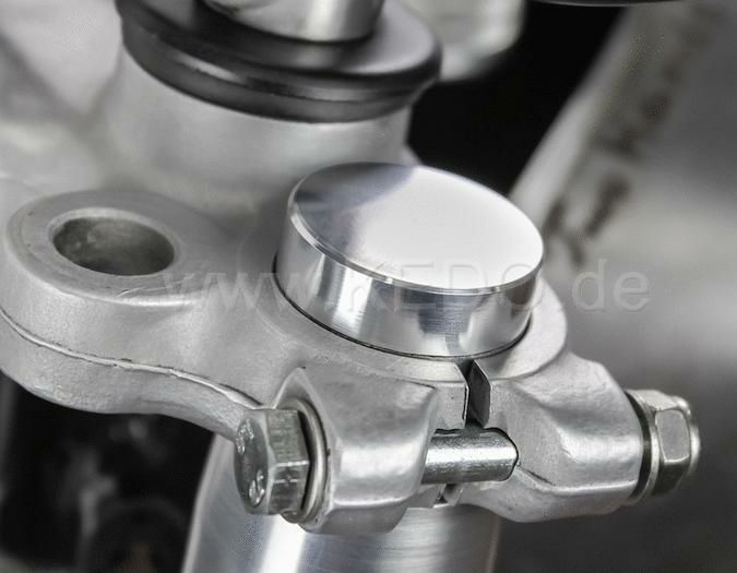 KEDO ケドー フォークトップカバー クローム ペア SR400/500-01