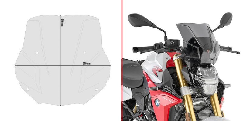 GIVI 5139S スモークスクリーン/BMW 900 R (20 - 23) 専用/ジビ